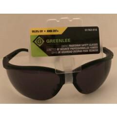NEW NWT GREENLEE TRADESMAN SAFETY GLASSES SMOKE 01762-01S ANTI-SCRATCH 99.9% UV