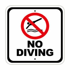 Dangerous No Diving Allowed Novelty Danger Aluminum Metal Sign