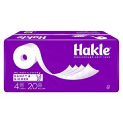 Hakle Toilettenpapier Ultra Soft 4-lagig 20 Rollen super weich Klopapier 