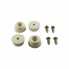 Surface Gard 22mm White Rubber Screw On Bumper - 4 Pack