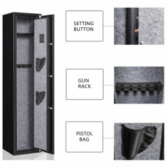 New Biometric Fingerprint Gun Safe Quick Access Firearm Storage Security Cabinet