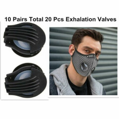 Exhalation Valve For Face Mask Replacement Black Air Breathing Valves - 20 PCS