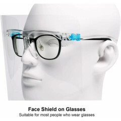 10 Pack Face Shield Glasses Connector Adjustable adults Face Cover 