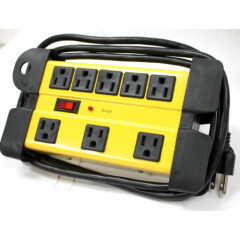 Surge Protector 8-Outlet Metal Mountable 1200 Joules Extension Cord Power Strip