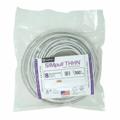 Southwire 100 ft. 8 White Stranded CU SIMpull THHN Wire