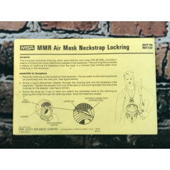 MSA MMR Air Mask Neckstrap Lockring Part No. 497123