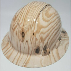 New Full Brim Hard Hat Custom Hydro Dipped PLYWOOD. CHOICE-VENTED OR NON VENTED