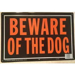 Hey-Ko 838 Beware of The Dog Tin Sign Classic Style