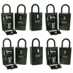 10 Lockboxes Key Card Storage Lockbox 4 Digit Realtor Lock Box with Hinged Door