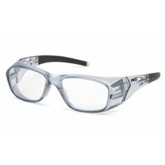 Pyramex SG9810R20 Emerge Plus Safety Glasses, Gray Frame/Clear Full Reader +2.0