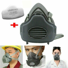 Half Face Gas Mask Painting Spraying Working Protect Facepiece Respirator Filter