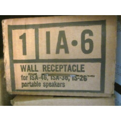NuTone IA-6 Radio-Intercom Wall Receptacle For Portable Speaker ISA46 ISA36 IS26