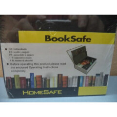 HomeSafe The New English Dictionary Black Metal Book Safe 180 x 115 x 55 mm NIP 