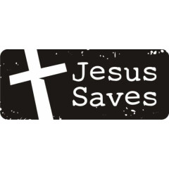 3 - Jesus Saves Hard Hat Biker Helmet Sticker Bs379 3
