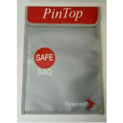 Fire proof Pouch Document Safe Bag 15" x 11" Large Document Holder