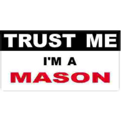 3 - Mason Trust Me Tool Box Hard Hat Helmet Sticker H454