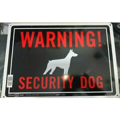 2 - Warning! Security Dog Sign Aluminum Sturdy Signs (10" x 14") Hillman Guard