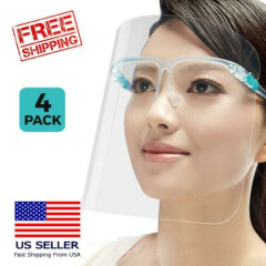 Face Shield/ Full Protection Cover/ Clear Face Protector/ Goggle Shield x 4 PCS