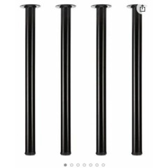 QLLY 30 inch Adjustable Tall Metal Desk Legs, Set of 4 (30 inch, Black) B5c