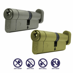 T40/50 (T35/10/45) Anti Snap Thumb Turn Euro Cylinder Security Door Lock Barrel✔