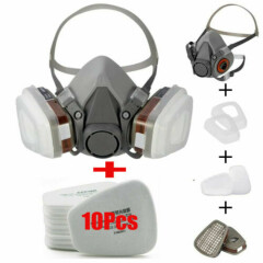 1/2X 17 in1 Half Face Gas Mask Facepiece Spray Painting Respirator Safety F 6200