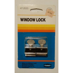 VTG Window Locks Set of 2 - Sliding Or Sash Windows- No Tools Required NOS 