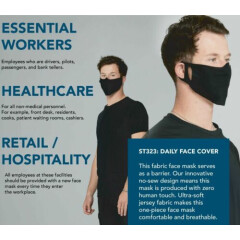 15 pack - 100% COTTON Airlume Face Mask DAILY COVER CLOTH - US Stock FAST SHIP!