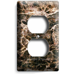 ITALIAN BROWN MARBLE LOOK LIGHT SWITCH OUTLET WALL PLATE ROOM HOME KITCHEN DECOR