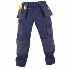 MAK Workwear RIPSTOP PANTS Detachable Tool Pockets NAVY- Size 38, 40, 42 Or 44