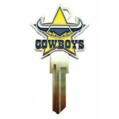 NRL North Queensland Cowboys LW4 House Key Blank - Collectable - 3D Key 