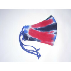 Tie Dye Cotton Face Mask, Handmade, Washable with strings Patriotic