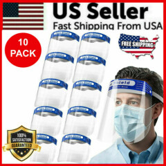 10-Pack Face Shield Reusable Washable Protection Cover Face Mask Made in USA