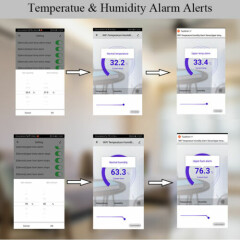WIFI Tuya Smart Temperature Humidity Hygrometer Detector Sensor Smart Life App