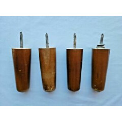 Wooden Furniture Legs, Screw-In 4.5 Inches Tall