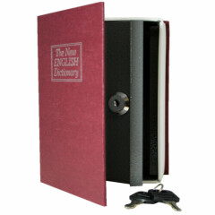 Dictionary Secret Book Hidden Safe With Key Lock Book Safe In Red(Small Size)