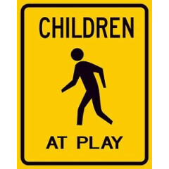 W9-11 Children at Play Sign