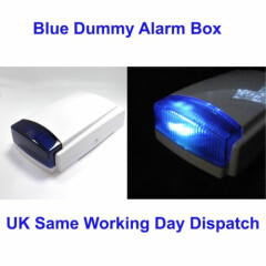 Dummy Alarm Box Blue Lens Long Lasting Dual Flashing Strobe 2 LED Weatherproof