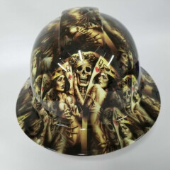 NEW FULL BRIM Hard Hat custom hydro dipped in KING'S AND QUEENS SUPER SICK 