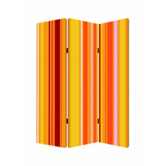 Decorative 1" x 48" x 72" Multi Color Wood Canvas Deep Saffron Screen
