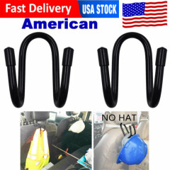 2x Flexible Hard Hat Holder-Over the Seat or Headrest Wire Rack Hanger Organizer