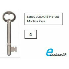 Lanes 1000 (Old Series) Mortise Lock Keys Pre-Cut 1-5 