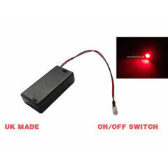 RED FLASHING LED LIGHT DUMMY SECURITY CAR ALARM Motorbike BELL BOX Switched AA