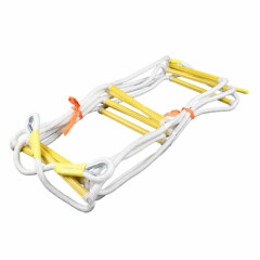 Polyester 16 ft Rope Ladder Escape Drill Cave Rescue Aerial Work Portable Ladder