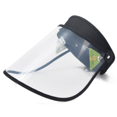 Transparent Flip Up Visor Eye Protect Dustproof Full Face Shield Unisex Black
