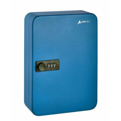 AdirOffice Blue Steel 48 Key Secure Cabinet Combination Lock Key Storage Box