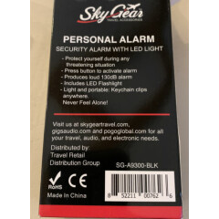 Personal Safety Loud Alarm Keychain, Bright LED Light, Self Defense Siren