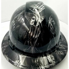 Hard Hat custom hydro dipped , OSHA approved FULL BRIM ,FTW GRIM REAPER UP YOURS