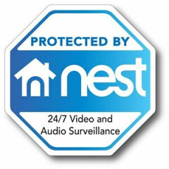 Qty 6 Video Doorbell Sticker Decal Nest Video Security Camera Outdoor 3.5”