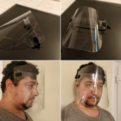Set of 10 Full Face Shield Visor Clear and Adjustable Made In UK PPE