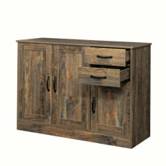 Giantex Buffet Storage Cabinet Console Table Kitchen Sideboard Drawer Natural US